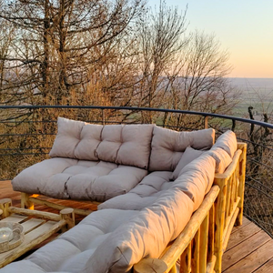 Salon de jardin en châtaignier
